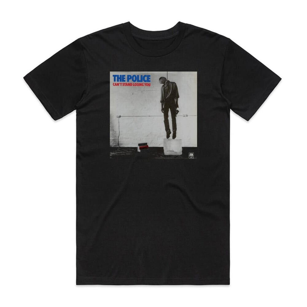 The Police Cant Stand Losing You Album Cover T-Shirt Black